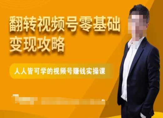 微信视频号零基础变现攻略，人人皆可学的视频号赚钱实操课-吗喽副业资源站