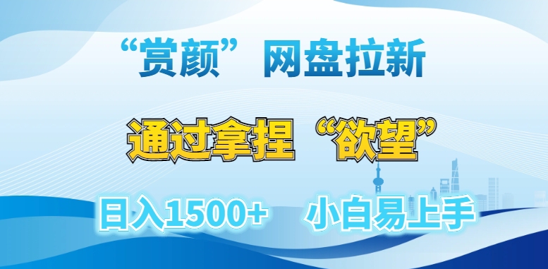 “赏颜”网盘拉新赛道，通过拿捏“欲望”日入1500+，小白易上手【揭秘】-吗喽副业资源站