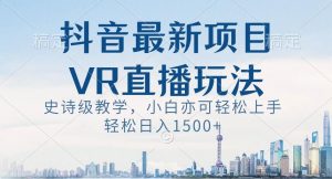 抖音最新VR直播玩法，史诗级教学，小白也可轻松上手轻松日入1500+【揭秘】-吗喽副业资源站