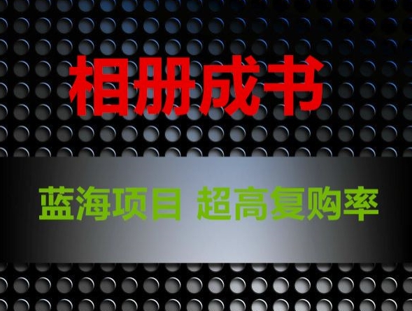 相册成书，蓝海项目，认真操作月入过万【揭秘】-吗喽副业资源站