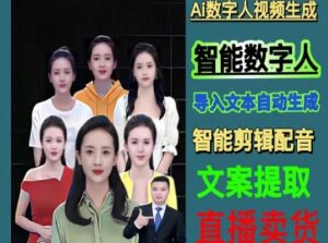 伍老师Ai数字人快速剪辑制作以及变现视频课-吗喽副业资源站
