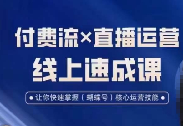 视频号付费流实操课程，付费流✖️直播运营速成课，让你快速掌握视频号核心运营技能-吗喽副业资源站