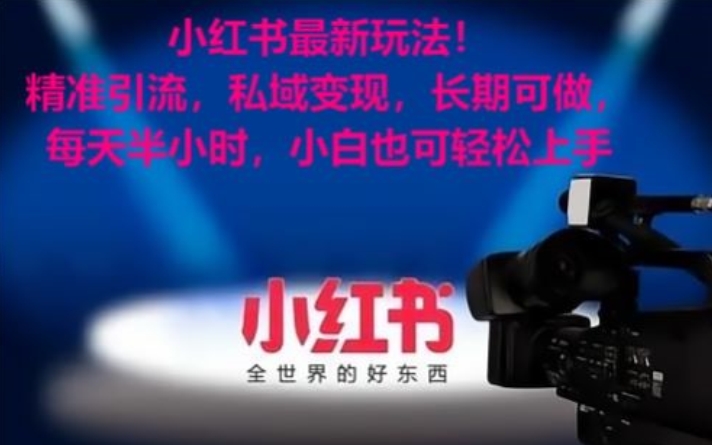 小红书最新玩法！精准引流，私域变现，长期可做，每天半小时，小白也可轻松上手【揭秘】-吗喽副业资源站
