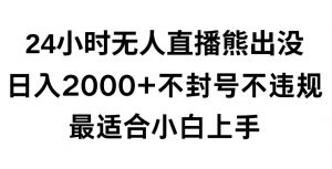 快手24小时无人直播熊出没，不封直播间，不违规，日入2000+，最适合小白上手，保姆式教学【揭秘】-吗喽副业资源站