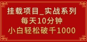 挂载项目，小白轻松破1000，每天10分钟，实战系列保姆级教程【揭秘】-吗喽副业资源站