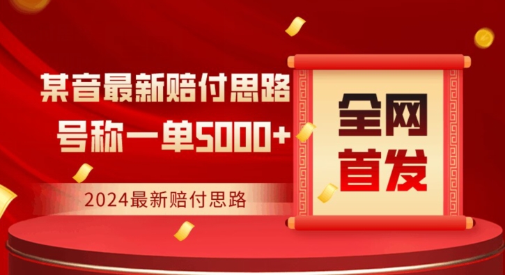 全网首发，2024最新抖音赔付项目，号称一单5000+保姆级拆解【仅揭秘】-吗喽副业资源站