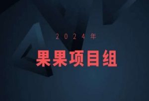 2024年果果项目组项目合集-果果最新项目-吗喽副业资源站