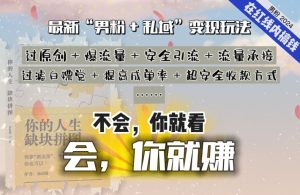 2024，“男粉+私域”还是最耐造、最赚、最轻松、最愉快的变现方式【揭秘】-吗喽副业资源站