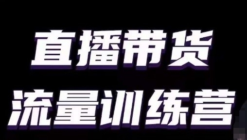 直播带货流量训练营，小白主播必学直播课-吗喽副业资源站