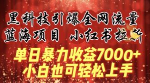 蓝海项目!黑科技引爆全网流量小红书拉新,单日暴力收益7000+,小白也能轻松上手【揭秘】-吗喽副业资源站