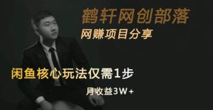 闲鱼核心玩法不卖货也能1年变现20W，玩法简单-吗喽副业资源站