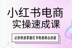 小红书电商实操速成课，让你快速掌握红书电商核心技能-吗喽副业资源站