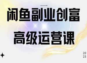 闲鱼电商运营高级课程，一部手机学会闲鱼开店赚钱-吗喽副业资源站