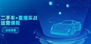 二手车+直播实战运营课程：直播推荐/短视频推荐/千川投放/直播全流程-吗喽副业资源站