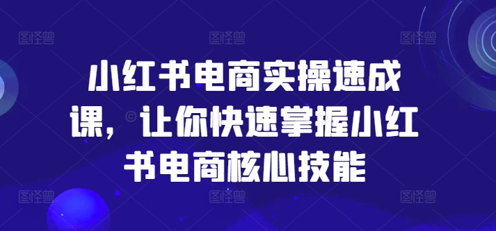 小红书电商实战秘籍：一键解锁核心技能，速成盈利高手-吗喽副业资源站