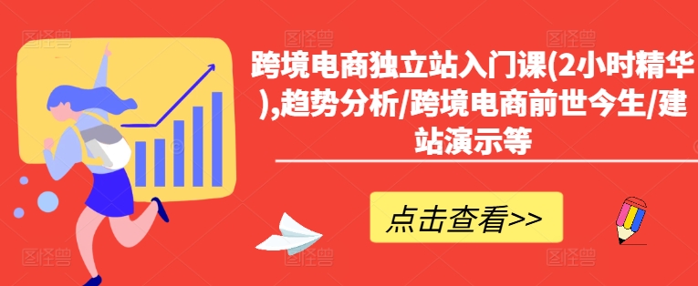 跨境电商独立站速成宝典：2小时精通趋势+历史+实战建站-吗喽副业资源站
