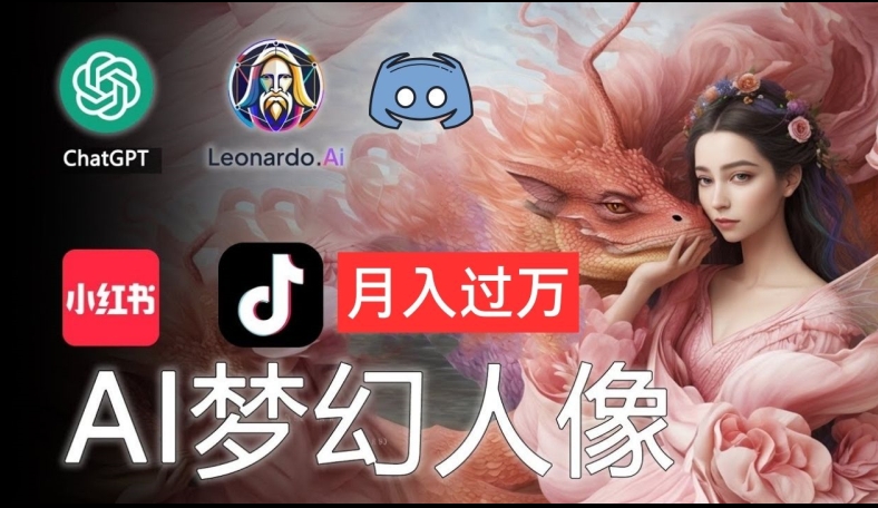 零基础AI摄影速成：梦幻人像打造，揭秘月入过万秘籍-吗喽副业资源站