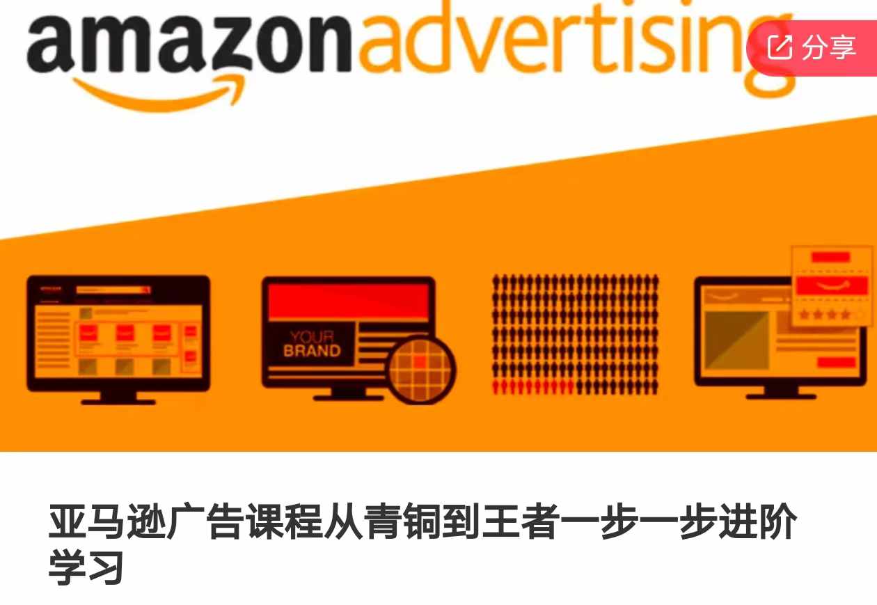 亚马逊广告王者之路：青铜速升王者实战课程-吗喽副业资源站