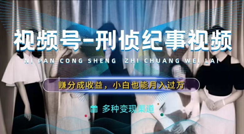 刑侦纪实视频变现秘籍：视频号分成计划，新手小白轻松月入过万实战揭秘-吗喽副业资源站